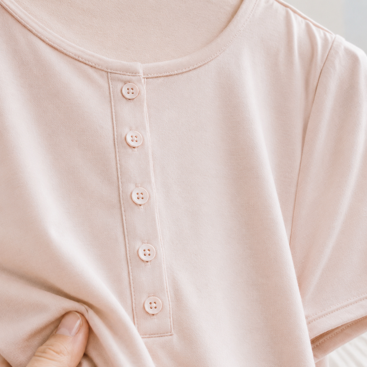 Short Sleeve Nightgown for Women, Button Placket – photo 6