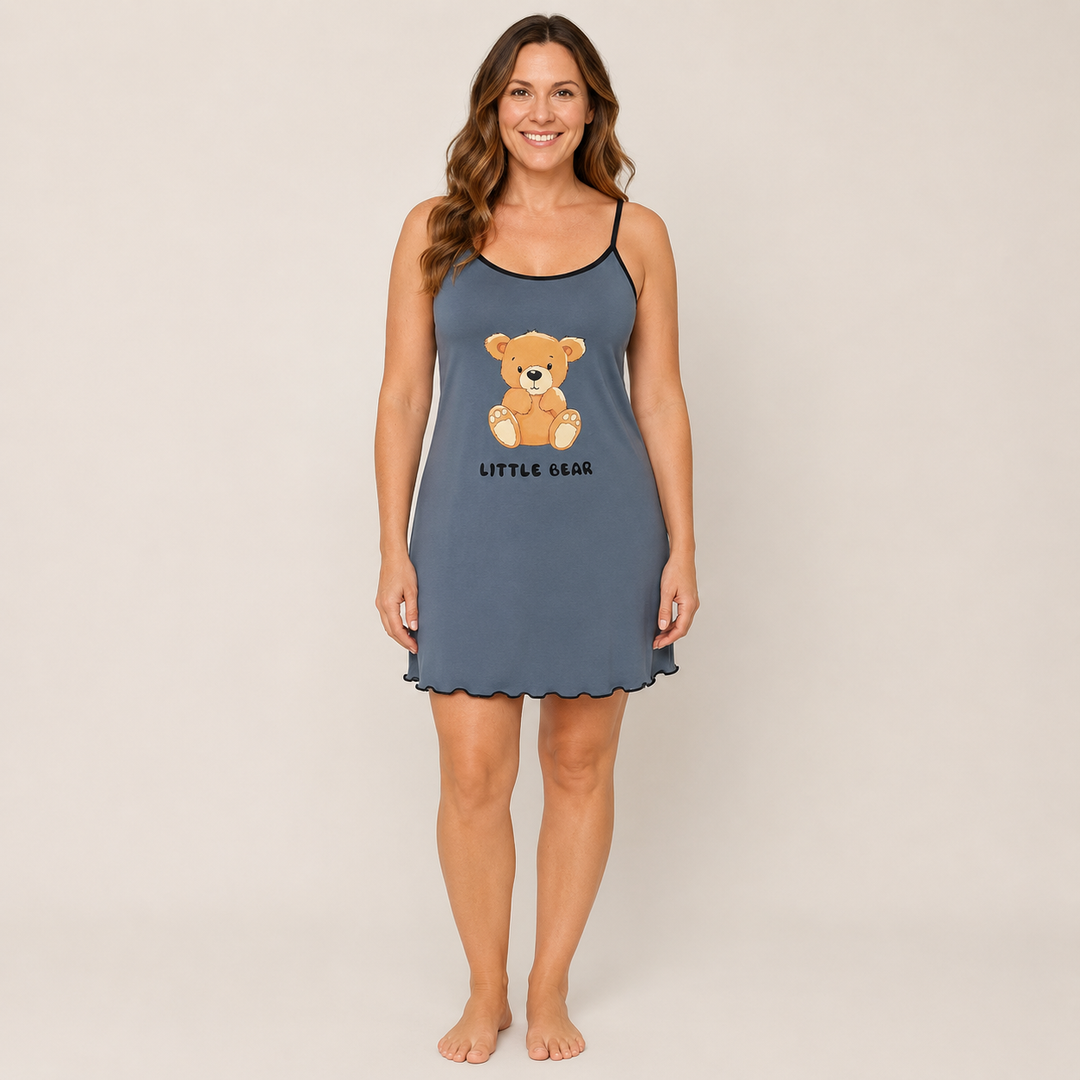 Slip Nightdress for Women, Printed Cami with Lace Trim – photo 3
