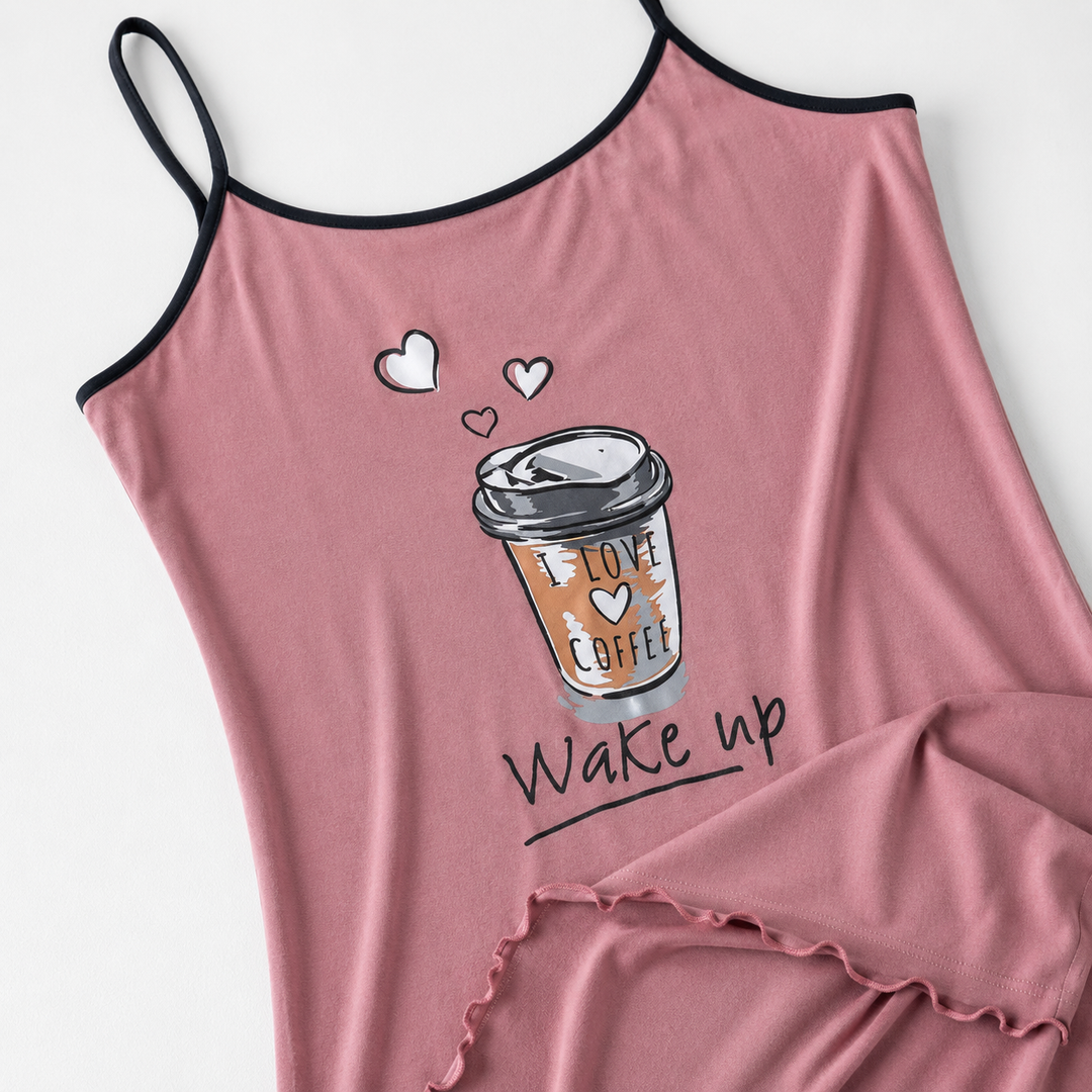 Slip Nightdress for Women, Printed Cami with Lace Trim – photo 10
