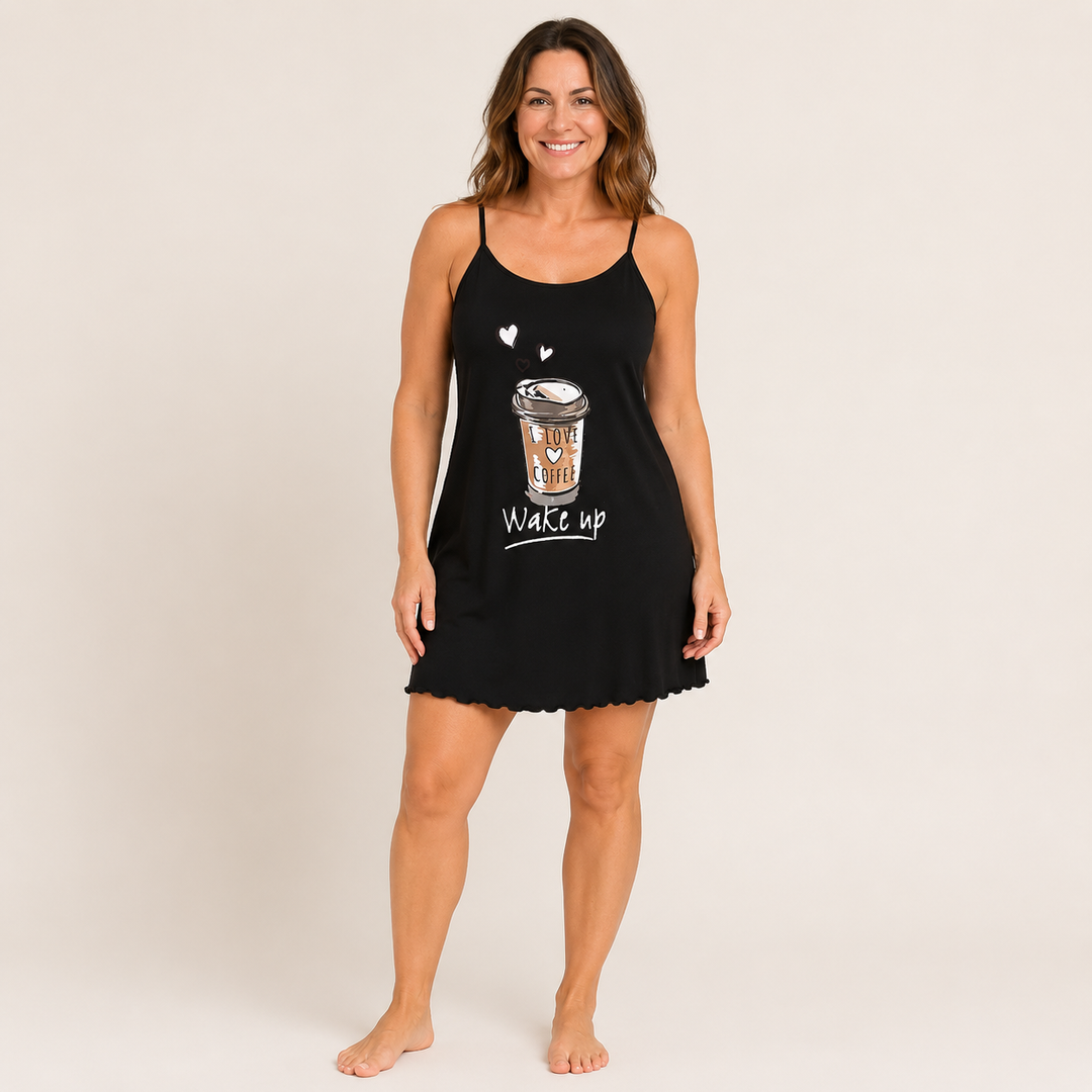 Slip Nightdress for Women, Printed Cami with Lace Trim – photo 9