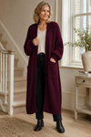 Women's Long Chunky Knit Cardigan | Oversized Maxi Duster