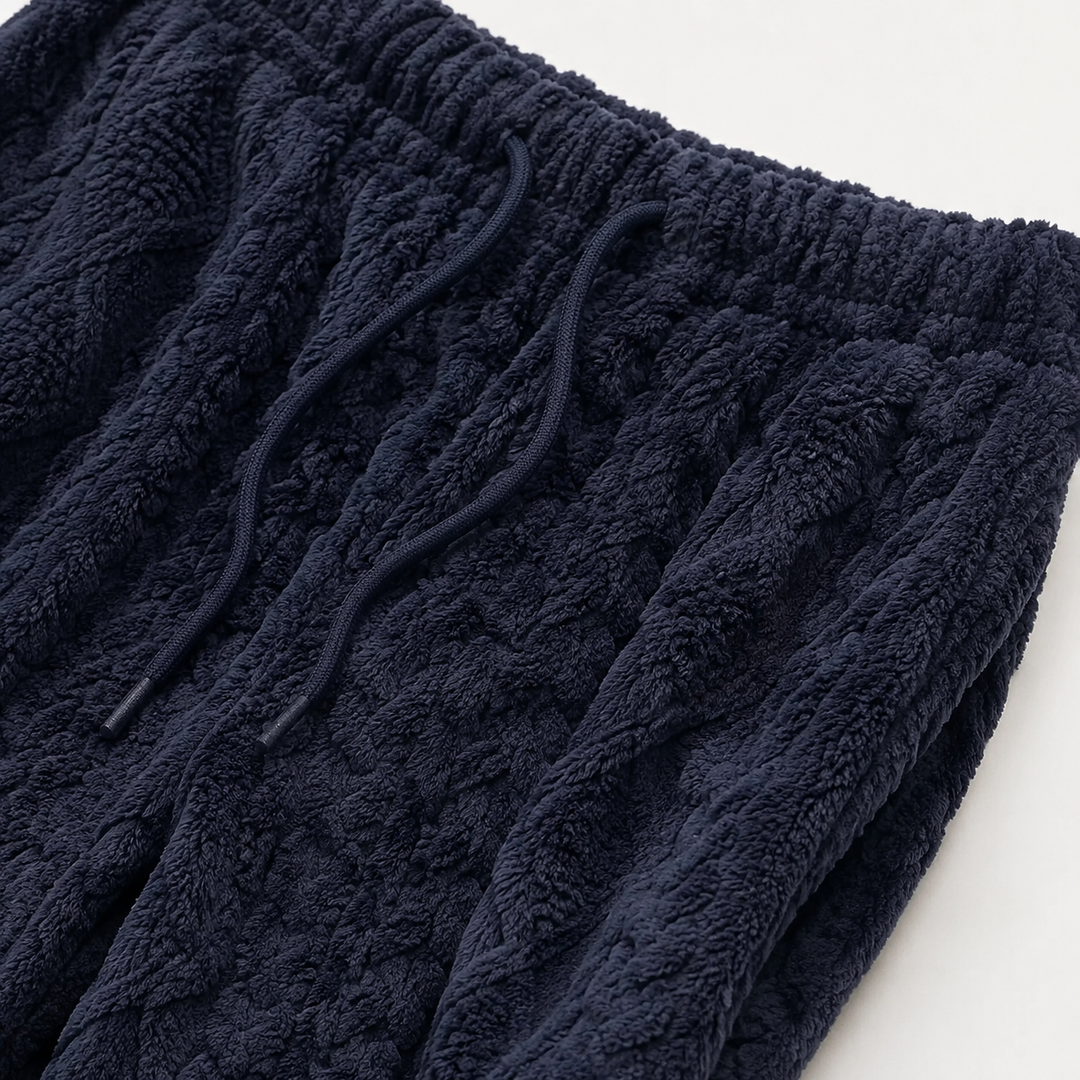 Fuzzy Fleece Pajama Pants for Women, Wide Leg