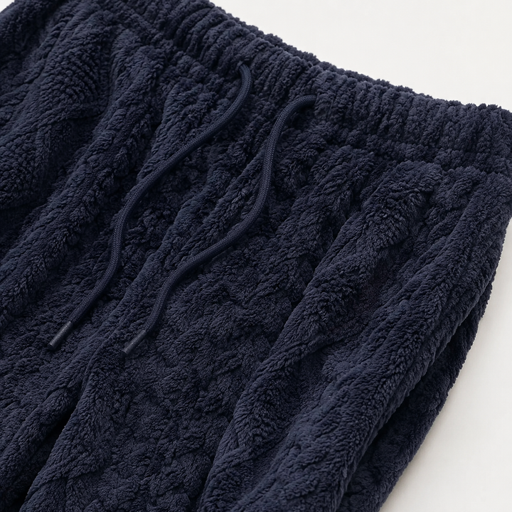 Fuzzy Fleece Pajama Pants for Women, Wide Leg