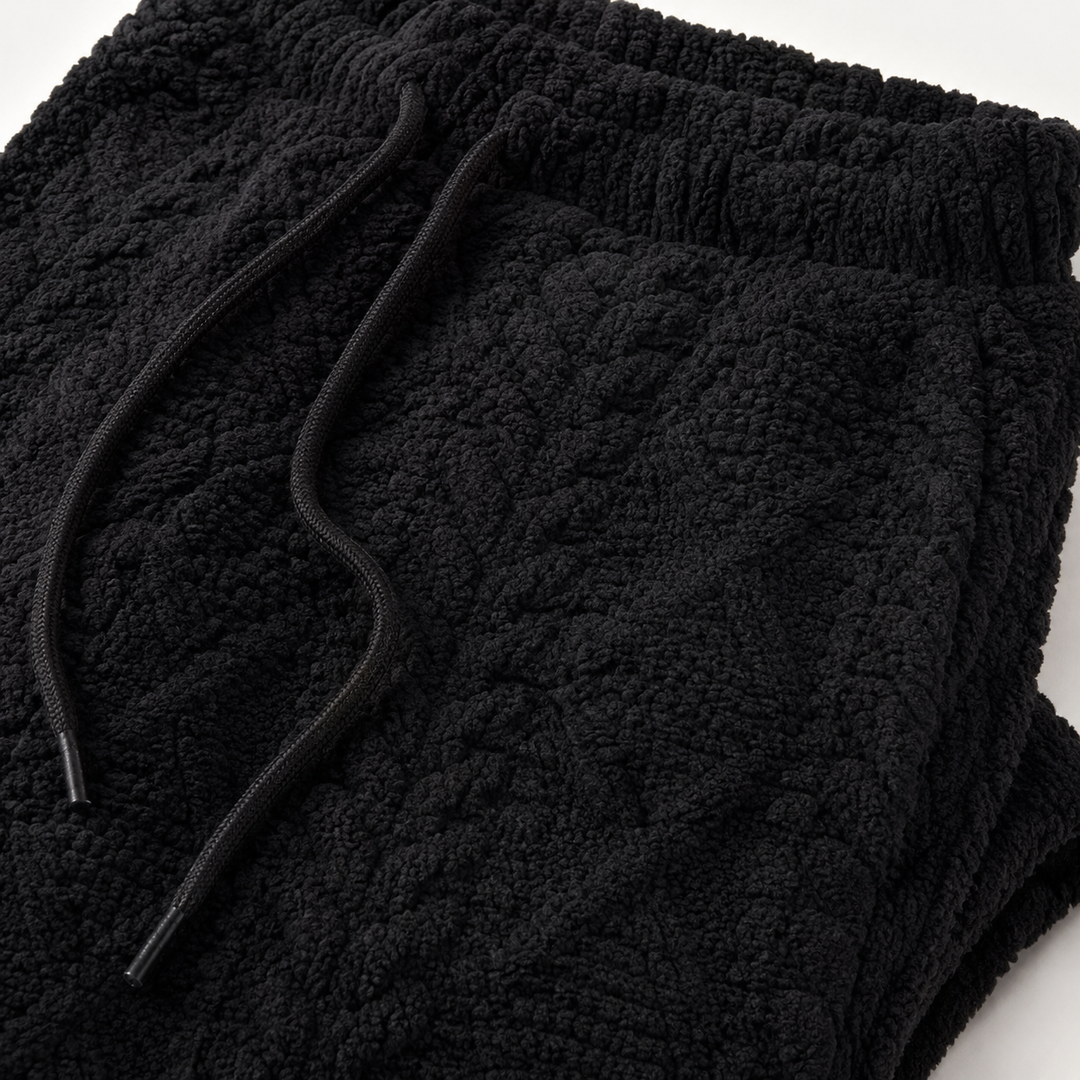 Fuzzy Fleece Pajama Pants for Women, Wide Leg