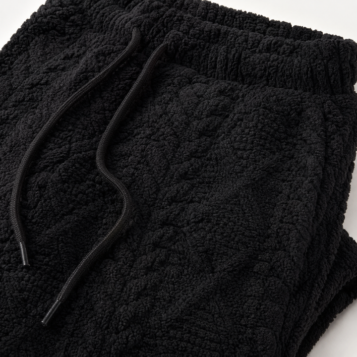 Fuzzy Fleece Pajama Pants for Women, Wide Leg