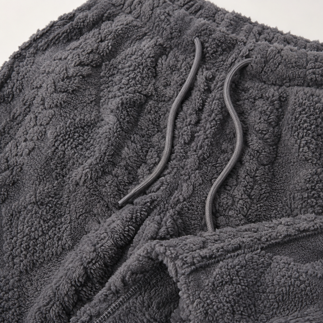 Fuzzy Fleece Pajama Pants for Women, Wide Leg