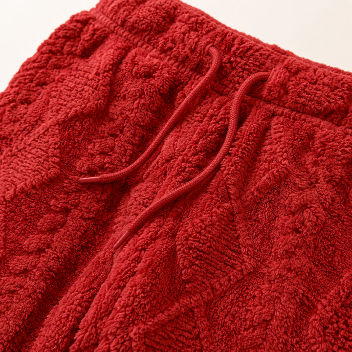 Fuzzy Fleece Pajama Pants for Women, Wide Leg