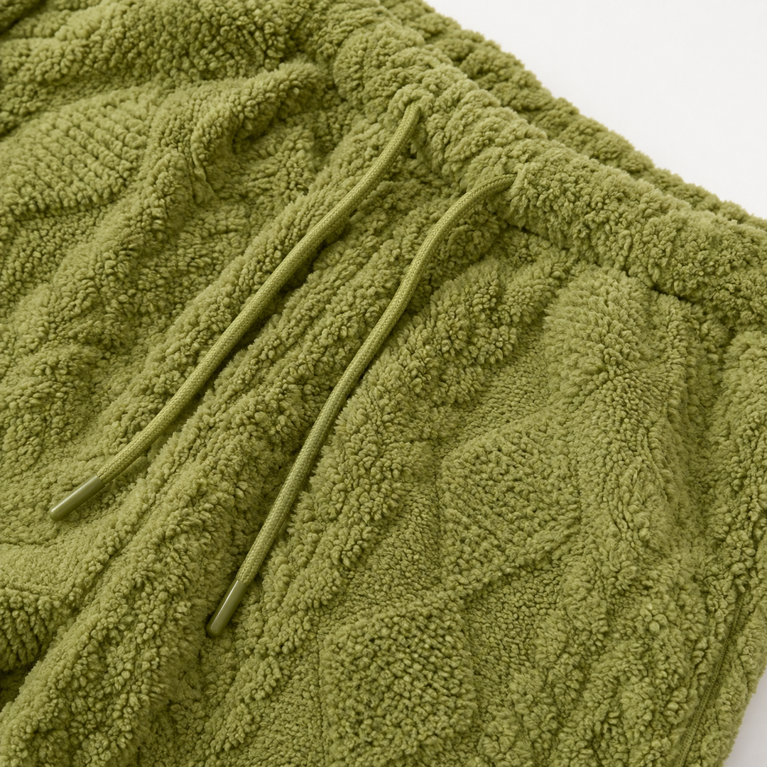 Fuzzy Fleece Pajama Pants for Women, Wide Leg