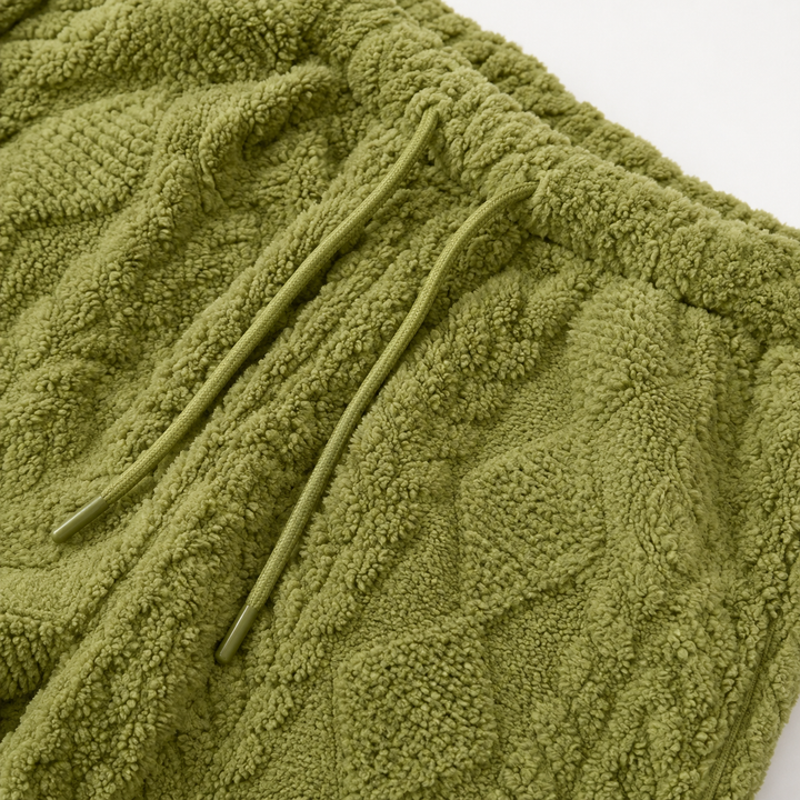 Fuzzy Fleece Pajama Pants for Women, Wide Leg