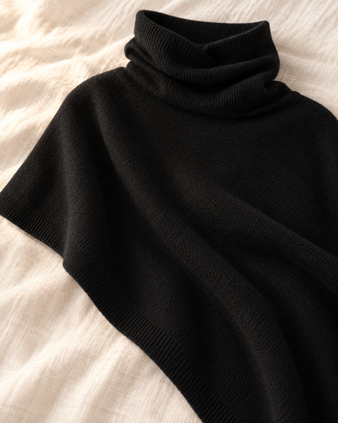 Knitted Fleece Shawl for Women, One Size