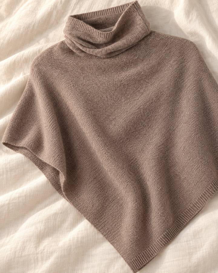 Knitted Fleece Shawl for Women, One Size