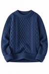 Men's Chunky Cable Knit Crew Neck Sweater