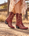 Women's Embroidered Cowboy Ankle Boots | Western Cowgirl Boots