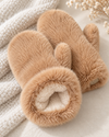 Women's Fluffy Plush Mittens | Padded Warm Winter Mittens