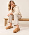 Women's Fleece-Lined Moccasin Slippers, Slip-On House Shoes