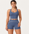 Yoga Set for Women, Sports Bra and High-Waist Bike Shorts
