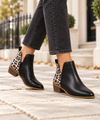Women's Chelsea Ankle Boots | Faux Leather Contrast Panel
