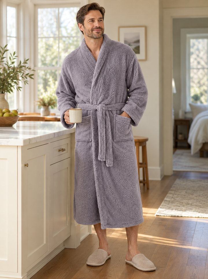 Long Hooded Flannel Robe for Men and Women, Matching Pair