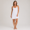 Swing Slip Nightgown in White, Soft Chemise Nightdress