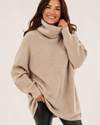 Women's Oversized Longline Sweater | Relaxed Knit Pullover
