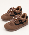 Women's Fleece-Lined Sneakers | Retro Lace-Up Winter Sneakers
