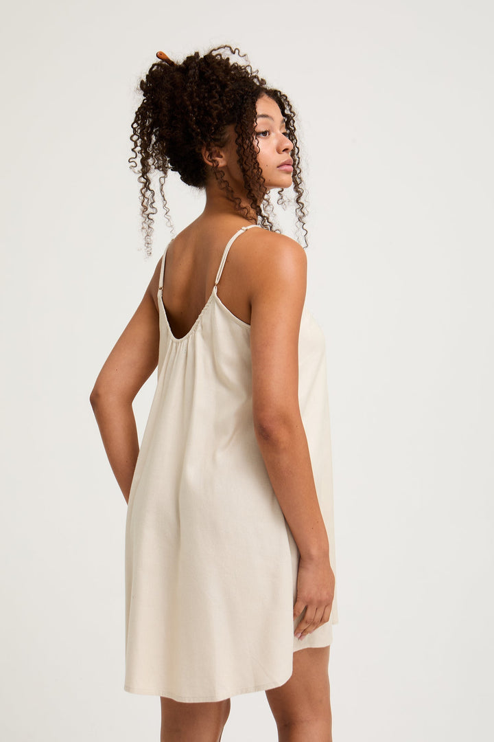 Swing Slip Nightgown in Natural, Soft Chemise Nightdress – photo 3