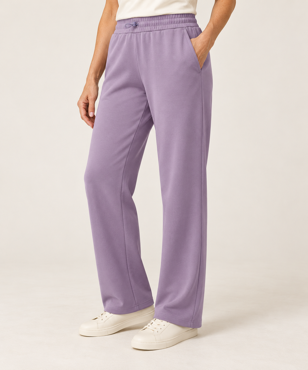 Modal Lounge Pants for Women, Straight Leg with Pockets