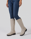 Women's Knee High Boots | Polka Dot Chunky Lug Sole Buckle