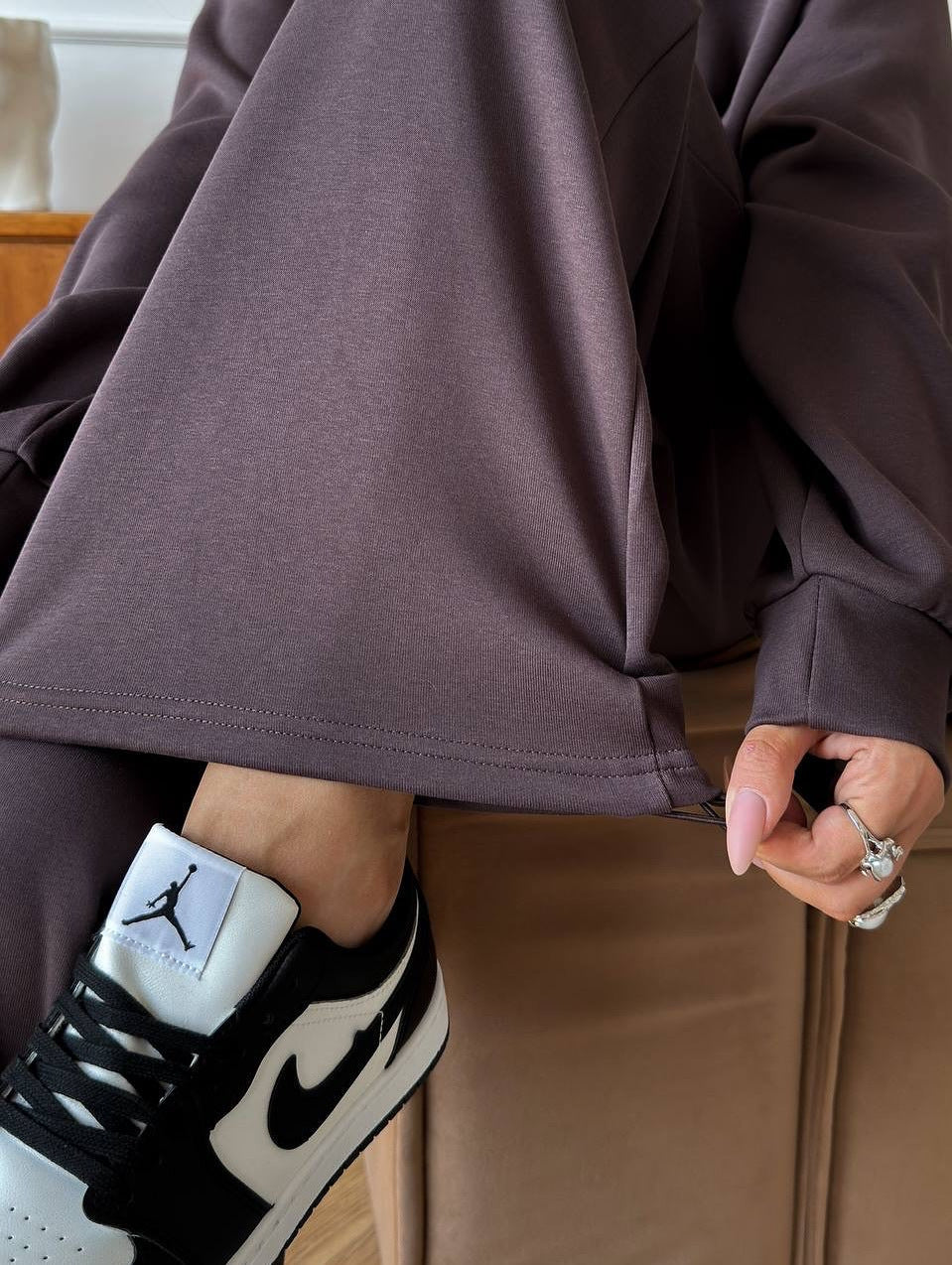 Half Zip Lounge Set for Women, Sweatshirt and Wide Leg Pants