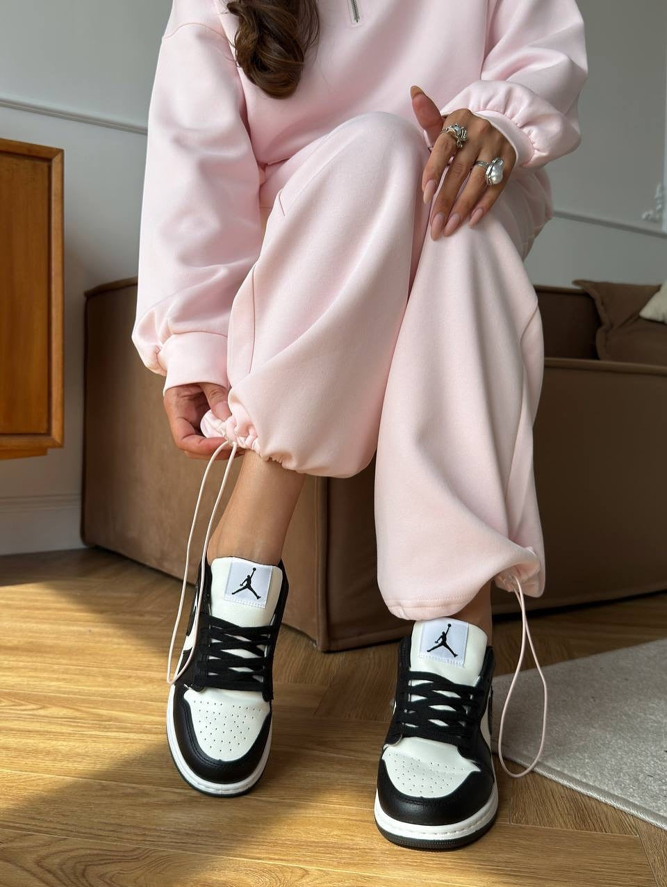 Half Zip Lounge Set for Women, Sweatshirt and Wide Leg Pants