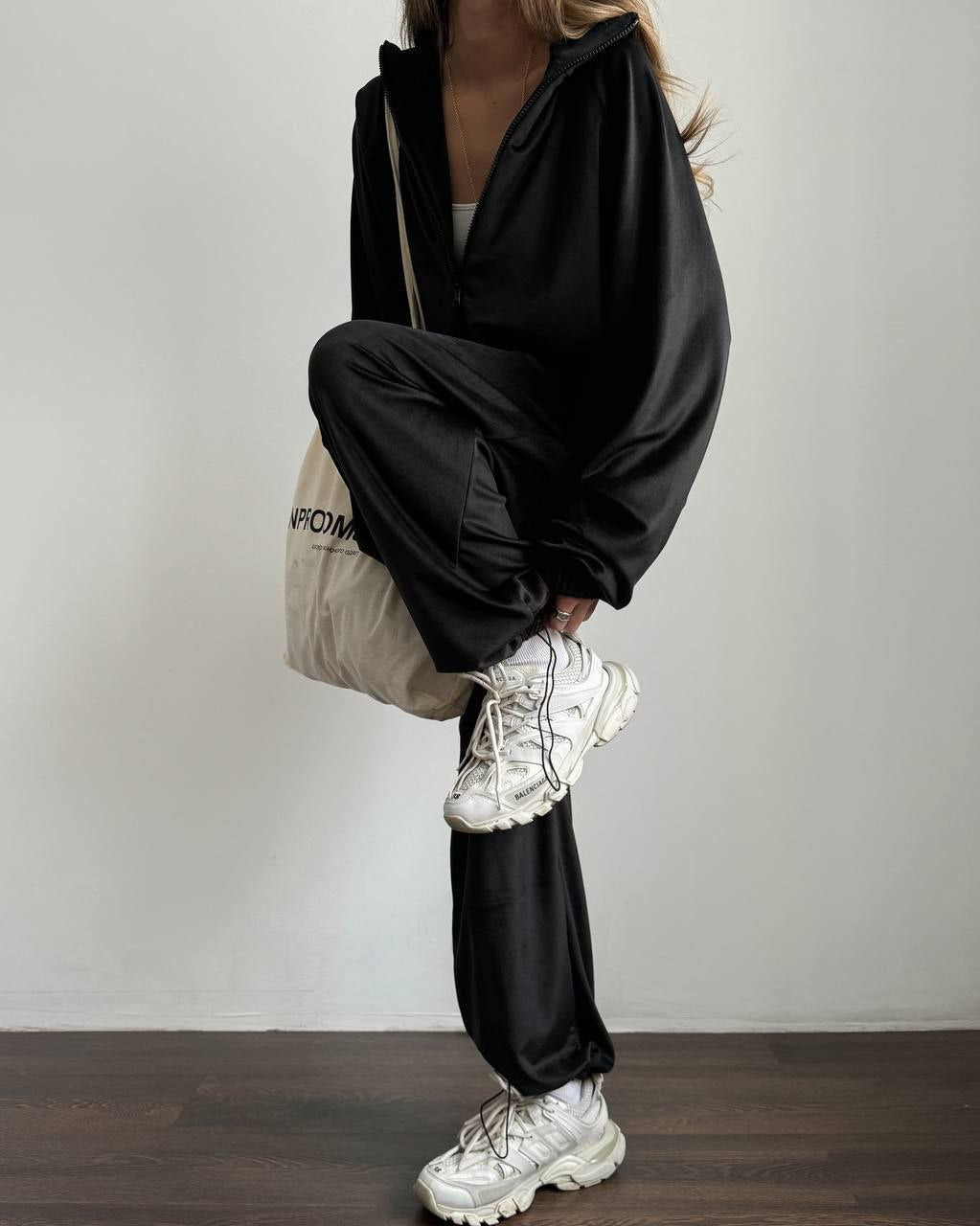 Velour Lounge Set for Women, Zip Jacket and Wide Leg Pants