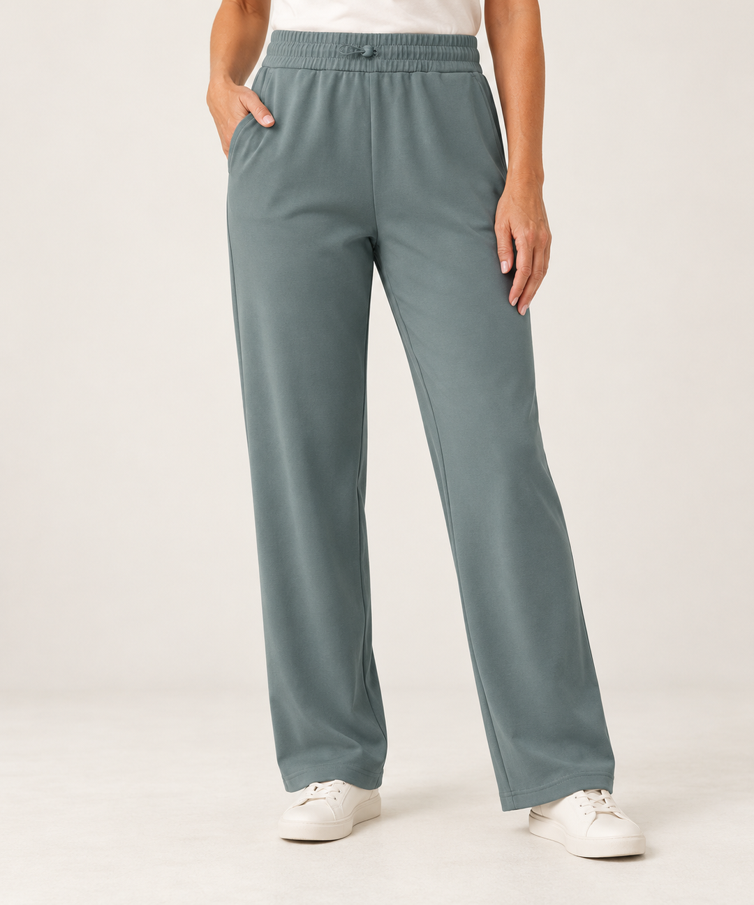 Modal Lounge Pants for Women, Straight Leg with Pockets