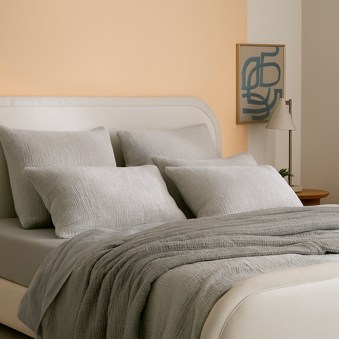 Muslin Cotton Pillowcase Set, 2 Pieces