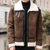 Men's Shearling-Lined Suede Bomber Jacket | Chunky Plush