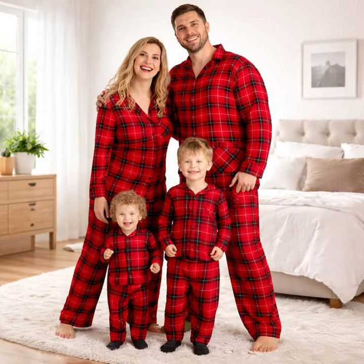 Matching Family Christmas Pajamas - Red Buffalo Plaid