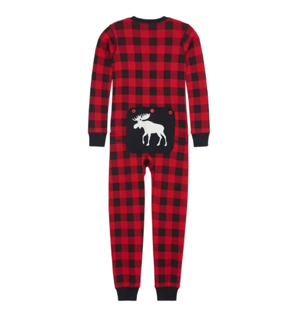 Matching Family Christmas Onesies - Buffalo Plaid Moose