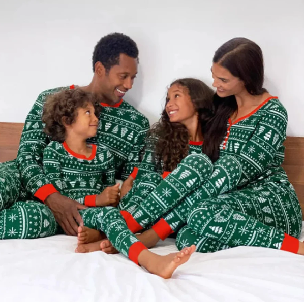 Matching Family Christmas Pajamas - Green Fair Isle