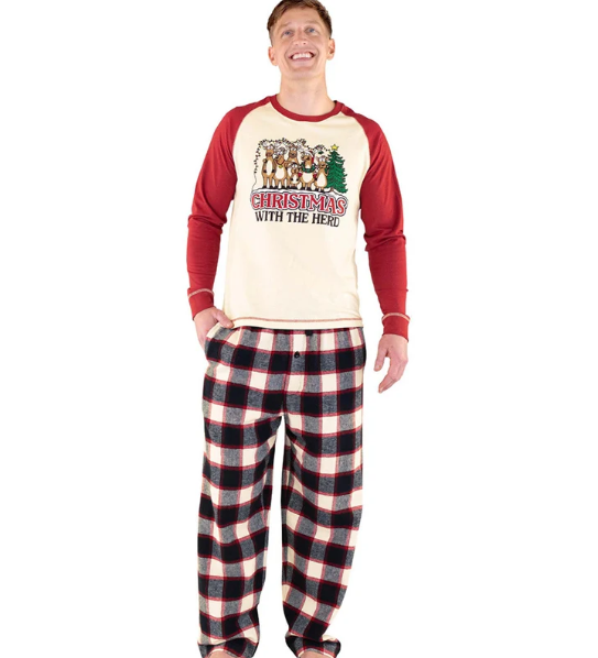 Matching Family Christmas Pajamas - Reindeer Herd &amp; Plaid