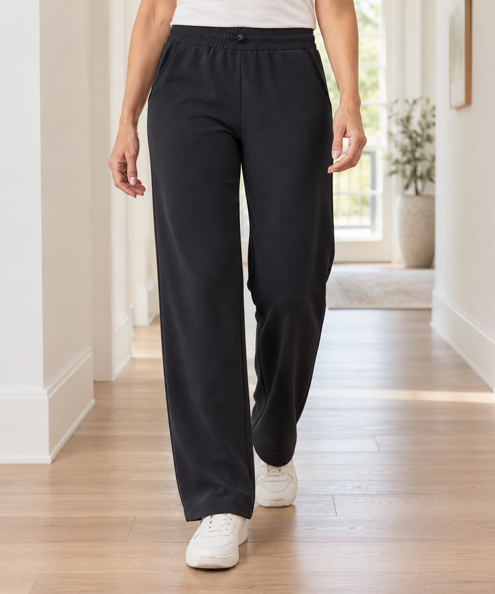 Modal Lounge Pants for Women, Straight Leg with Pockets