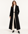 Women's Black Maxi Coat | Tailored Ankle-Length Overcoat