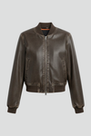Women's Coffee Brown Bomber Jacket | Collared Casual Jacket