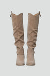 Women's Over-the-Knee Boots | Suede-Effect Flat Slouch Boots