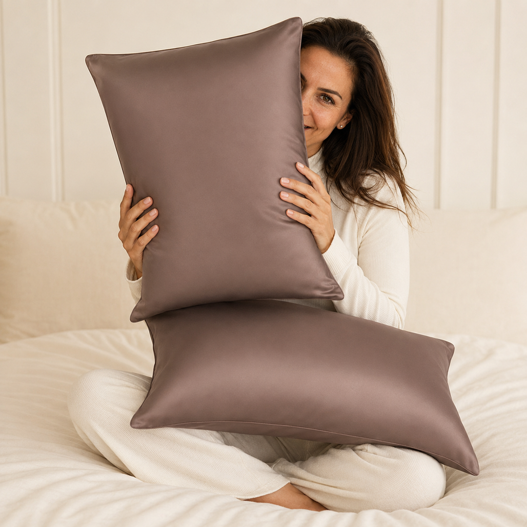 Mulberry Silk Pillowcase Set of 2 for Hair &amp; Skin - 19 Momme