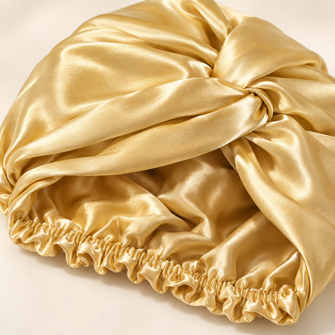 100% Mulberry Silk Sleep Bonnet - Double Layer, 19 Momme