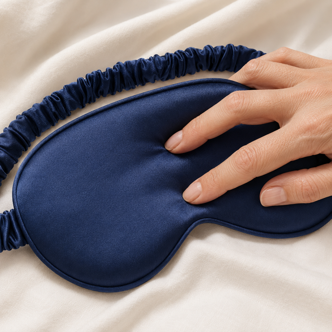 Mulberry Silk Sleep Eye Mask - Ruffle Trim