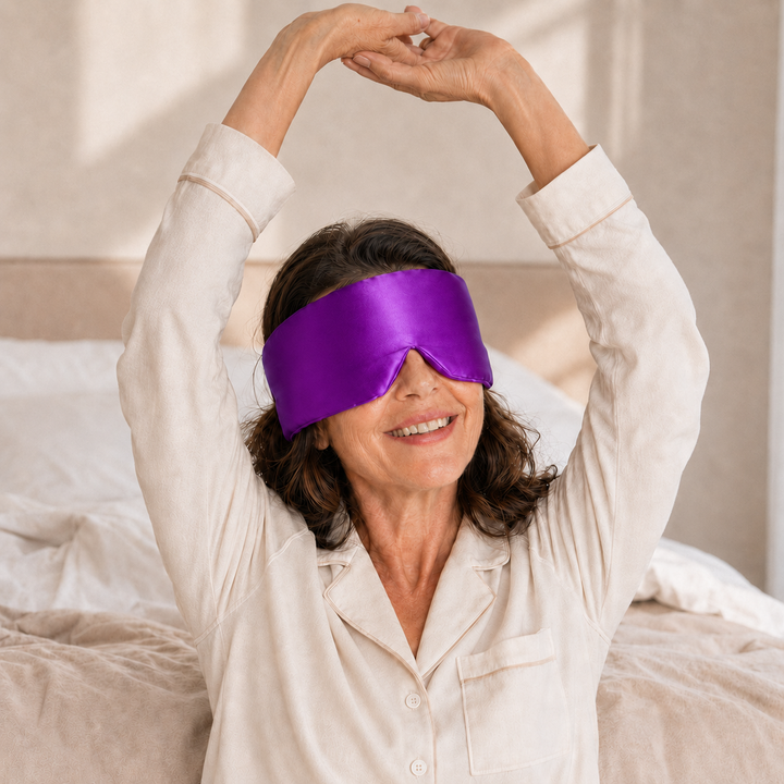 Mulberry Silk Sleep Eye Mask - Contoured, Adjustable Strap