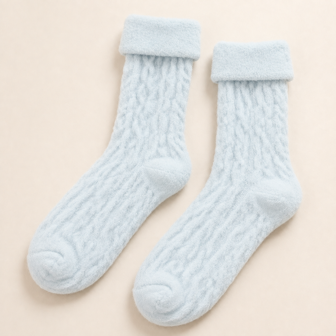 Cozy Socks for Women, Warm Fluffy Coral Velvet Crew Socks