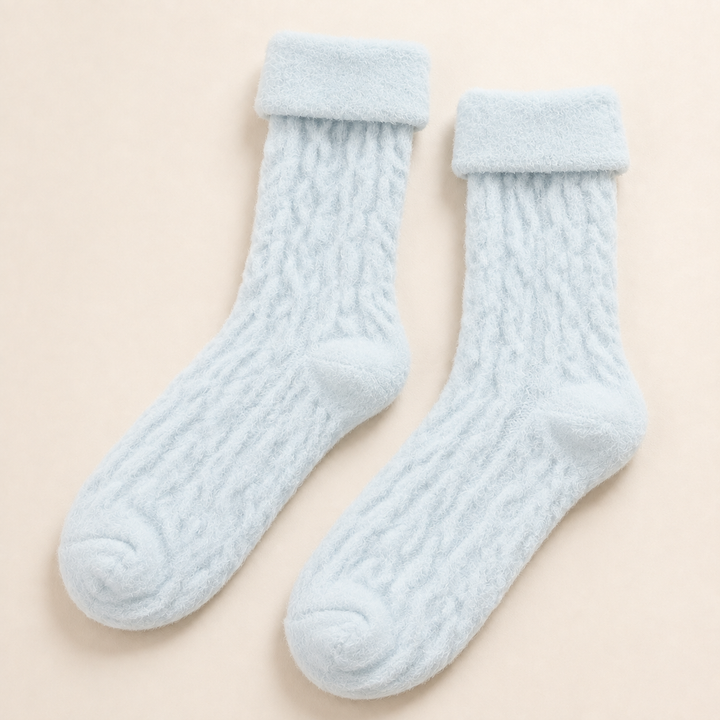 Cozy Socks for Women, Warm Fluffy Coral Velvet Crew Socks