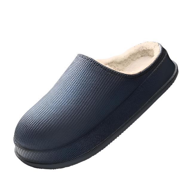 Closed toe mule slippers with an open back