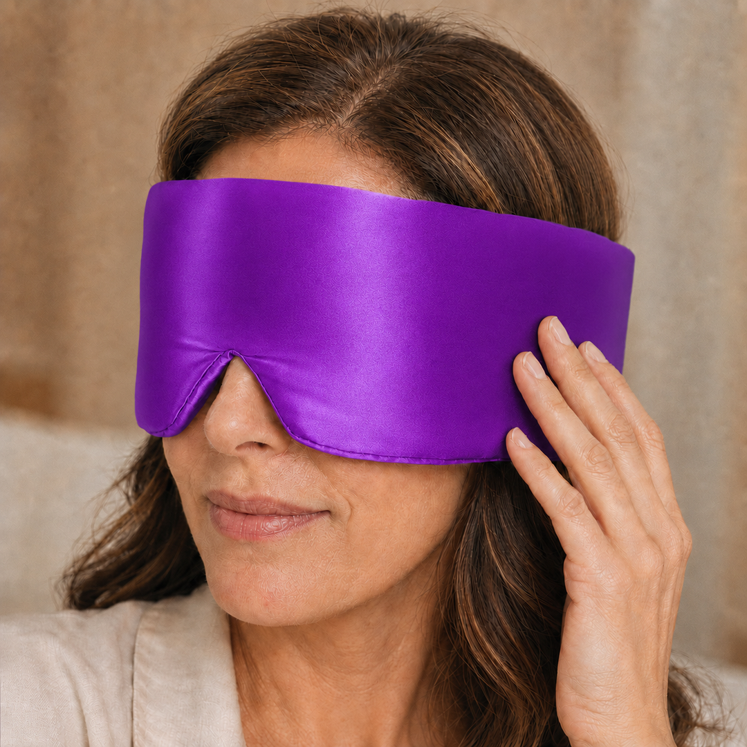 Mulberry Silk Sleep Eye Mask - Contoured, Adjustable Strap